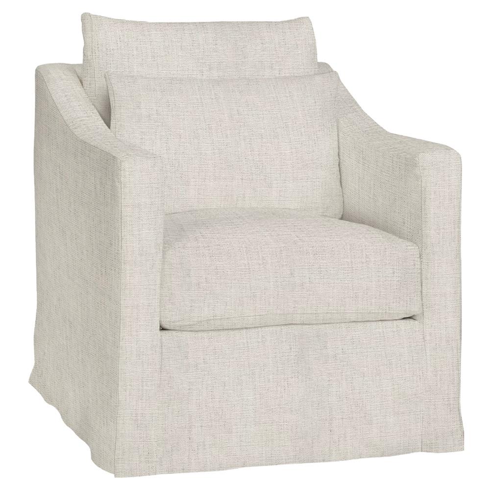 Cisco Home Rebecca Coastal Off White Slipcovered Swivel Club Arm Chair|