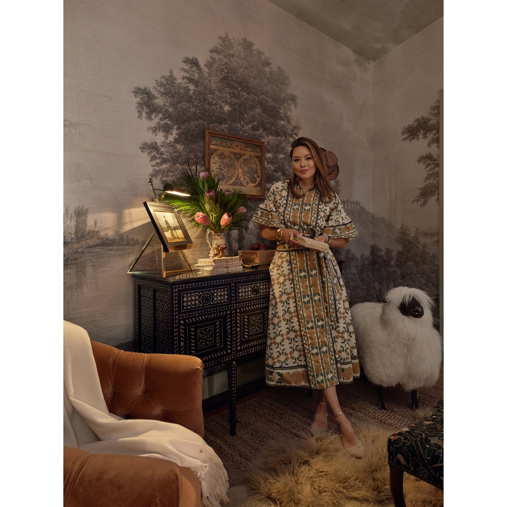 Seamus Modern Ivory Sheepskin Antique Bronze Sheep Statue|