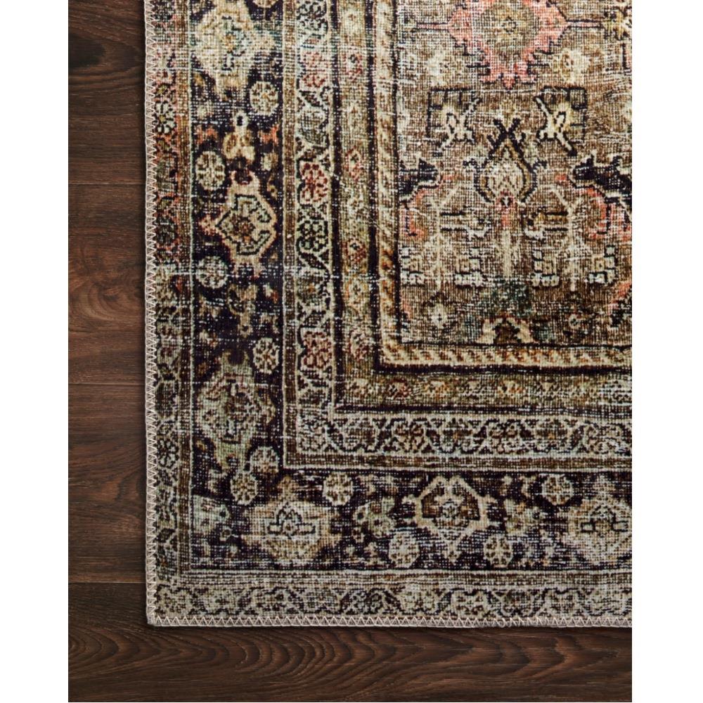 Layla Global Bazaar Olive Brown Patterned Rug - 3'6"x5'6"|