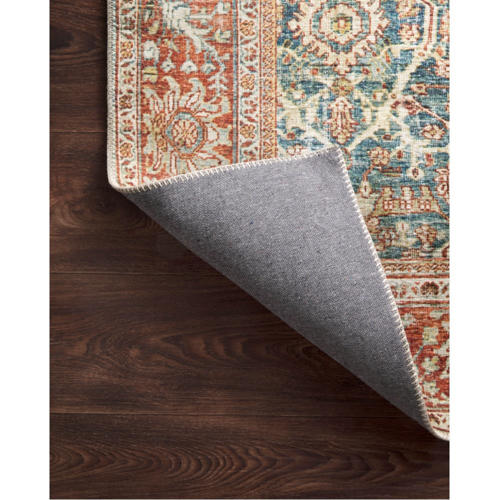 Layla Global Bazaar Rust Orange Blue Patterned Rug - 3'6"x5'6"|