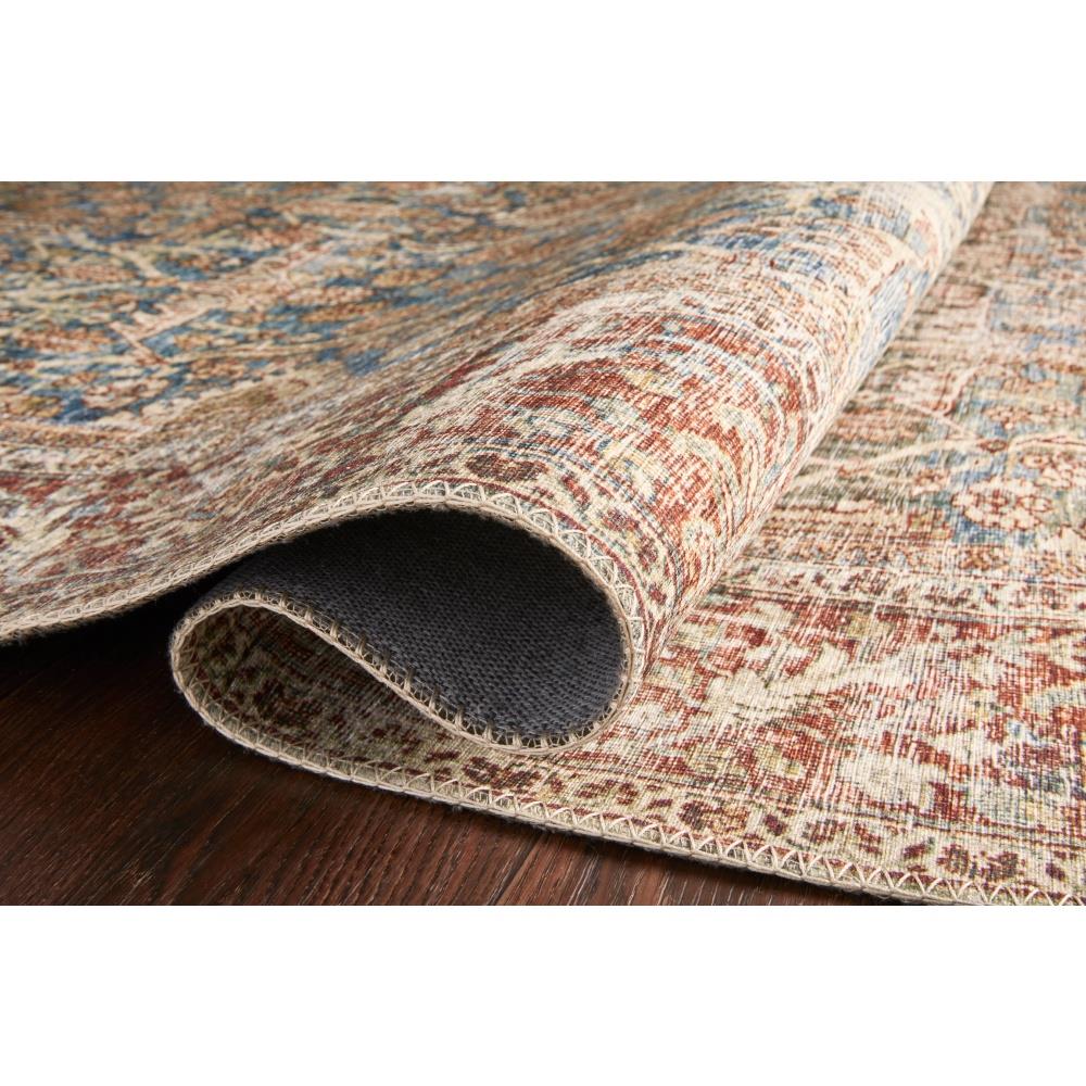 Layla Global Bazaar Rust Orange Blue Patterned Rug - 3'6"x5'6"|
