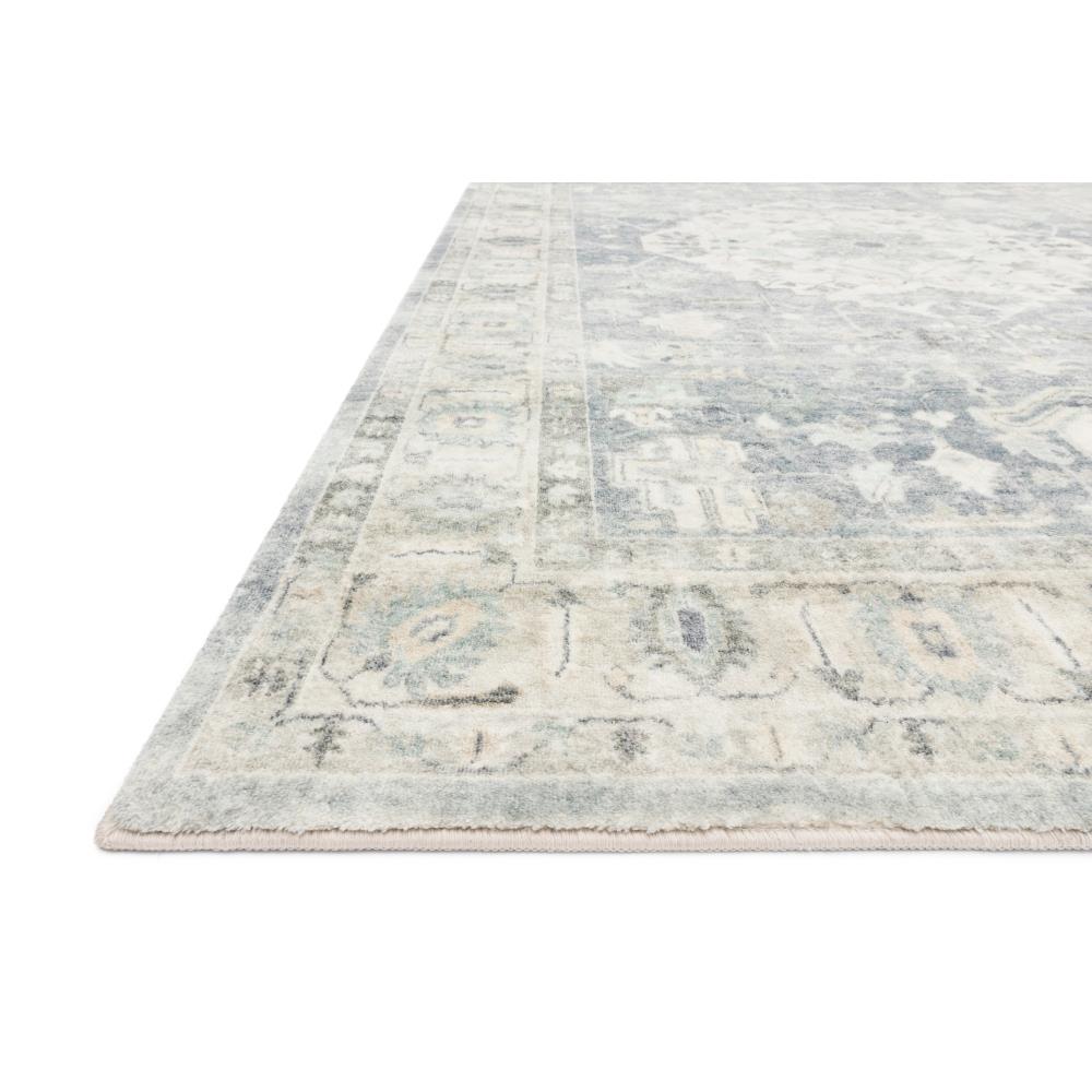 Rosette French Country Blue Medallion Patterned Rug - 5'x7'6"|