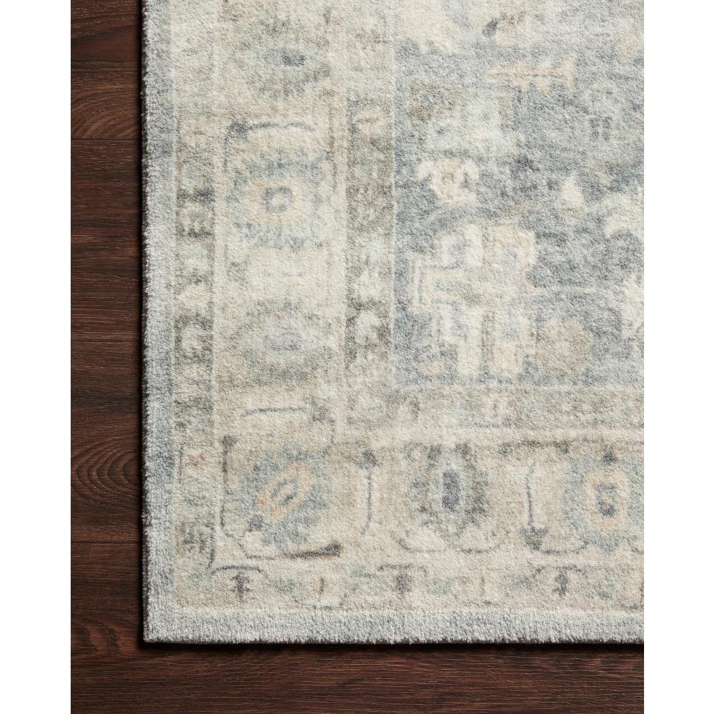 Rosette French Country Blue Medallion Patterned Rug - 5'x7'6"|