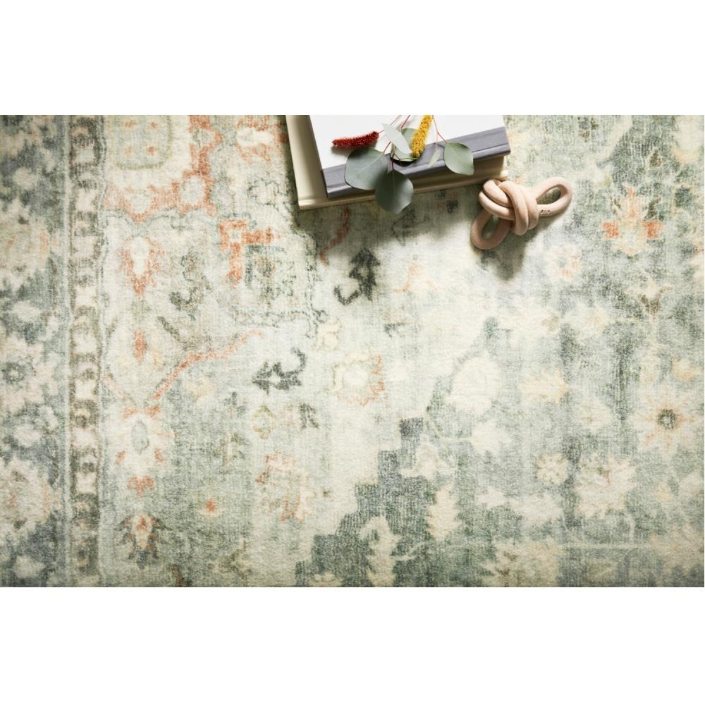 Rosette French Country Green Medallion Patterned Rug - 3'3"x5'3"|