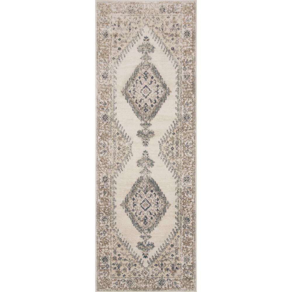 Teagan French Country Brown Floral Patterned Rug - 3'4"x5'7"|