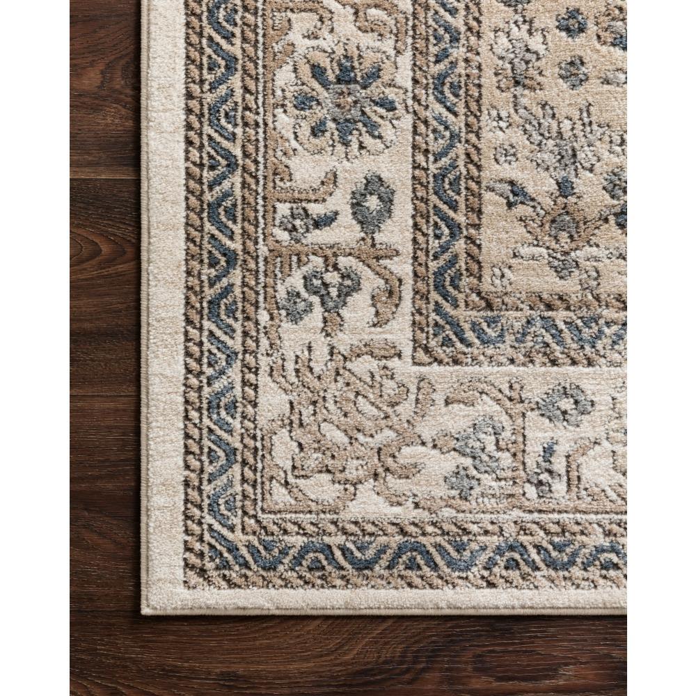 Teagan French Country Brown Floral Patterned Rug - 3'4"x5'7"|