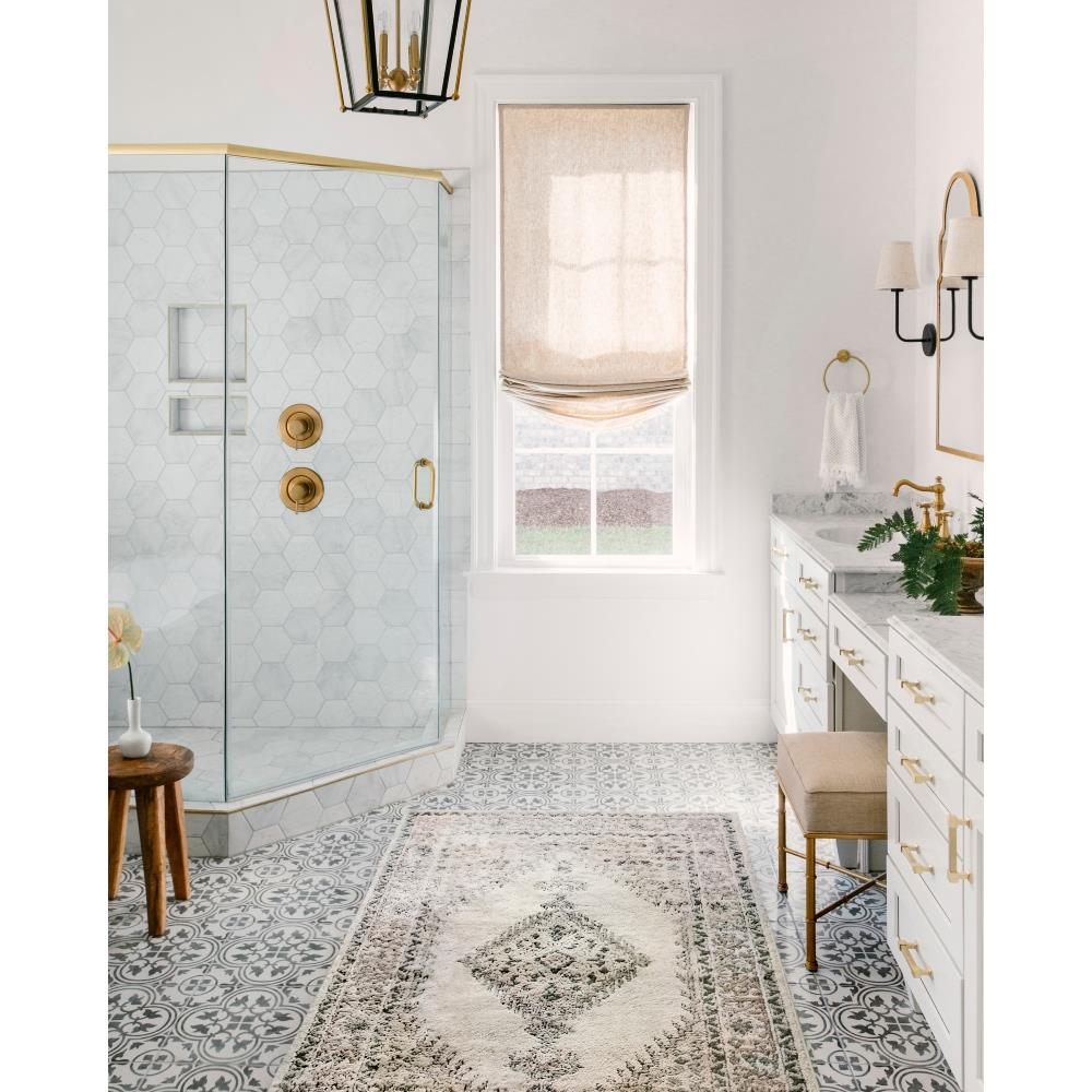 Teagan French Country Brown Floral Patterned Rug - 3'4"x5'7"|