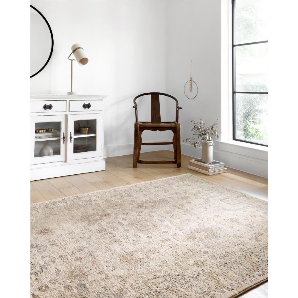 Teagan Global Bazaar Beige Patterned Rug - 3'4"x5'7"|