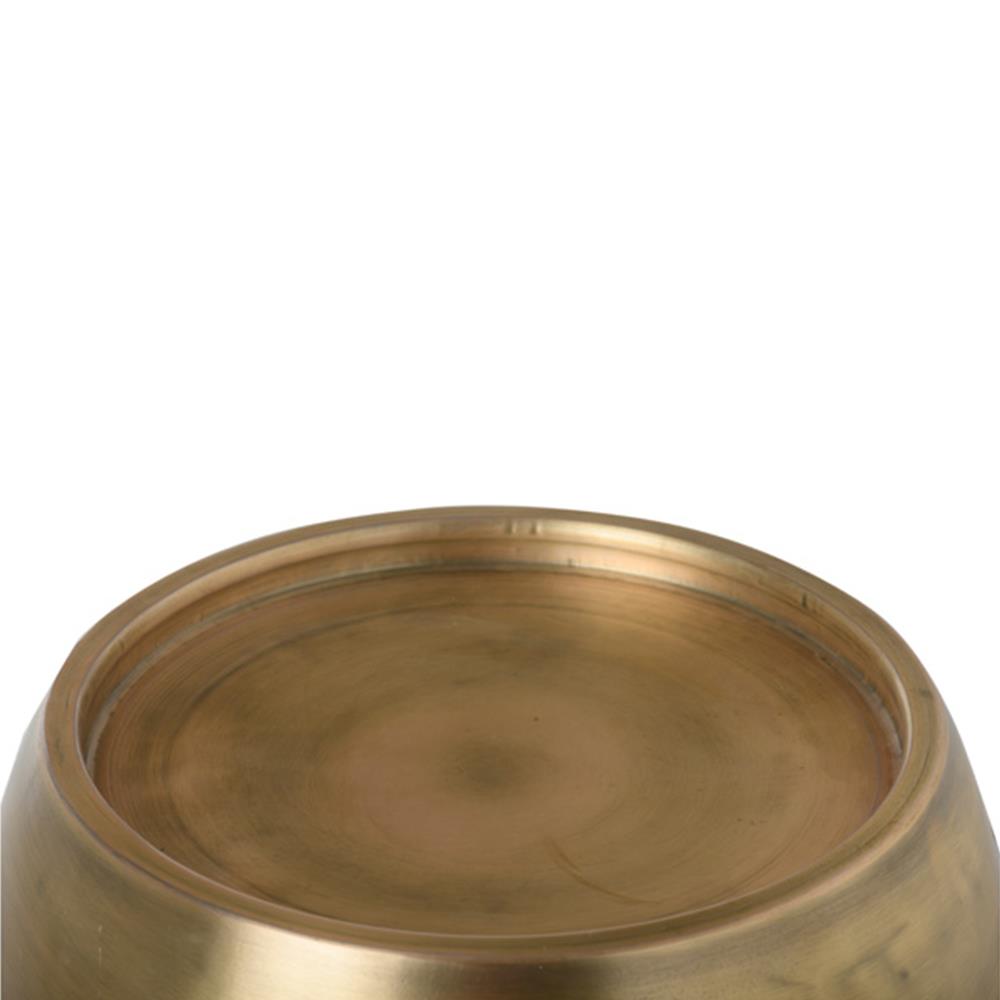 Zelda Industrial Loft Antique Brass Mild Steel Barrel Side Table|