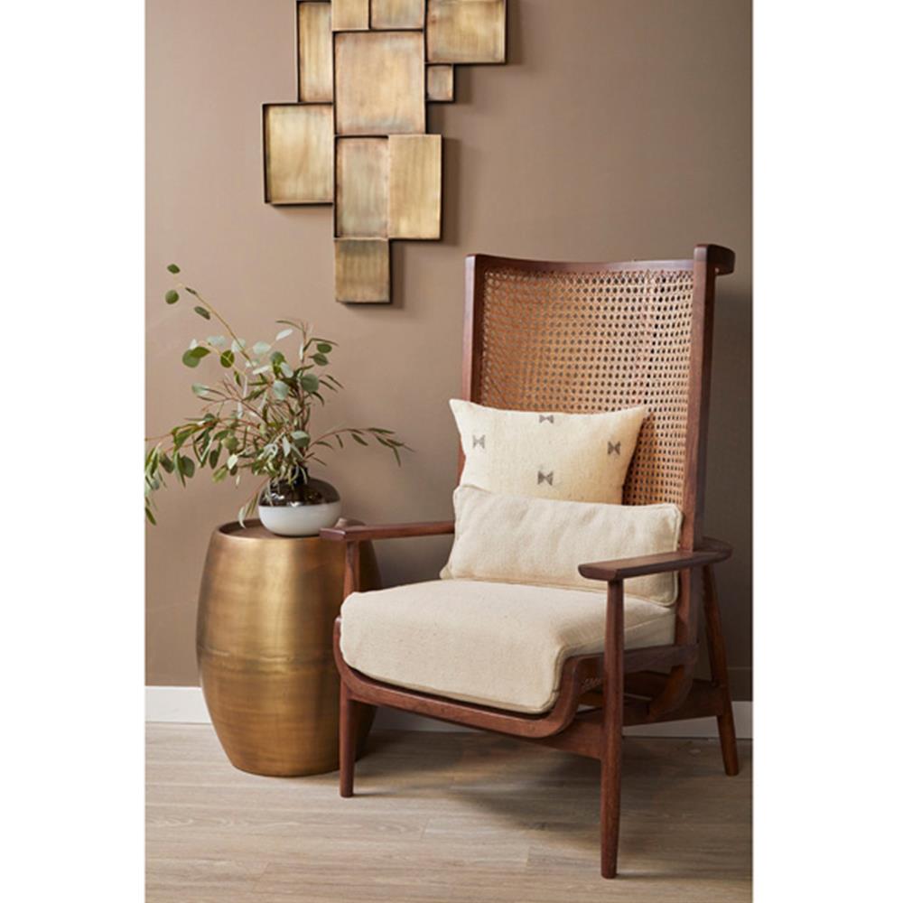 Zelda Industrial Loft Antique Brass Mild Steel Barrel Side Table|