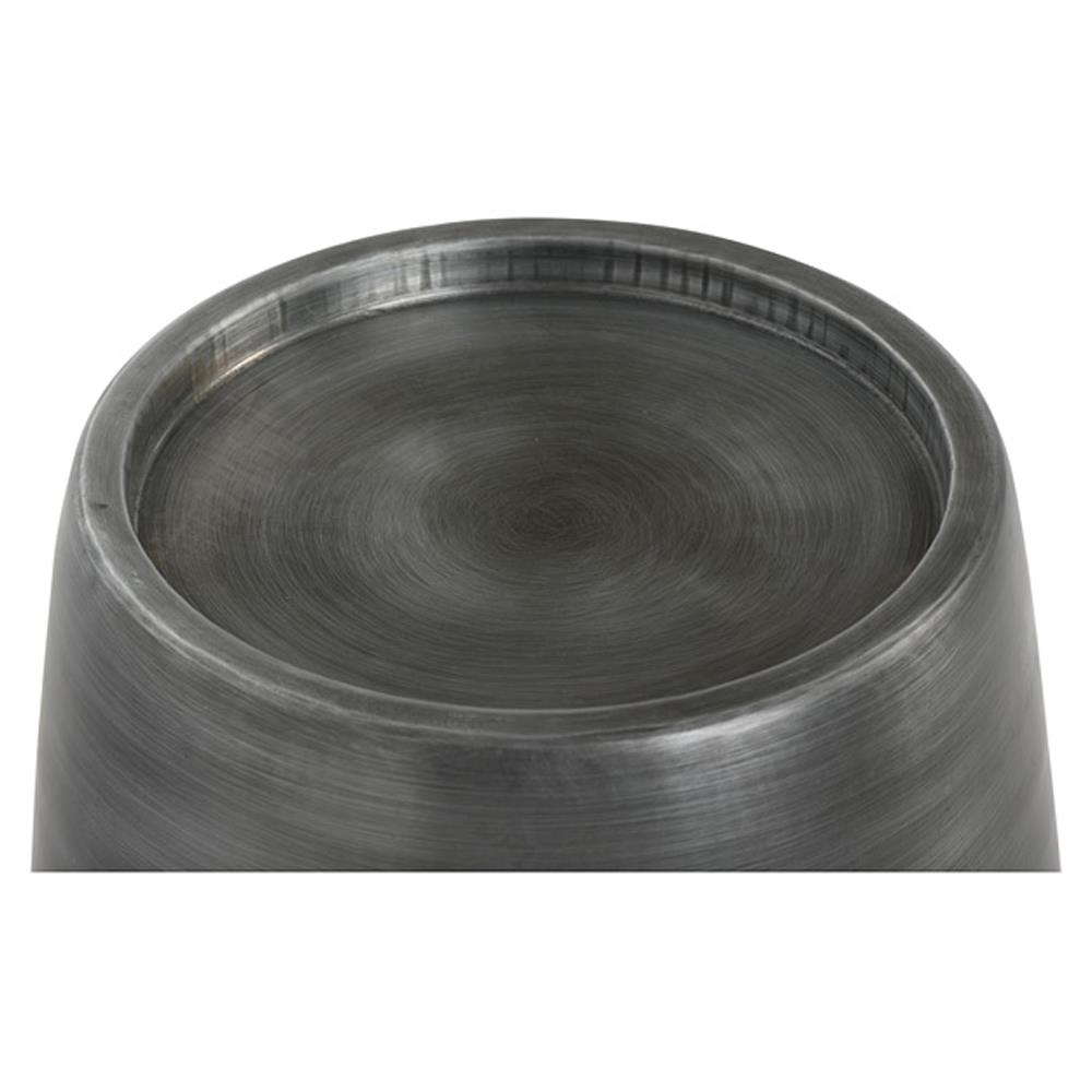 Zelda Industrial Loft Black Zinc Mild Steel Barrel Side Table|