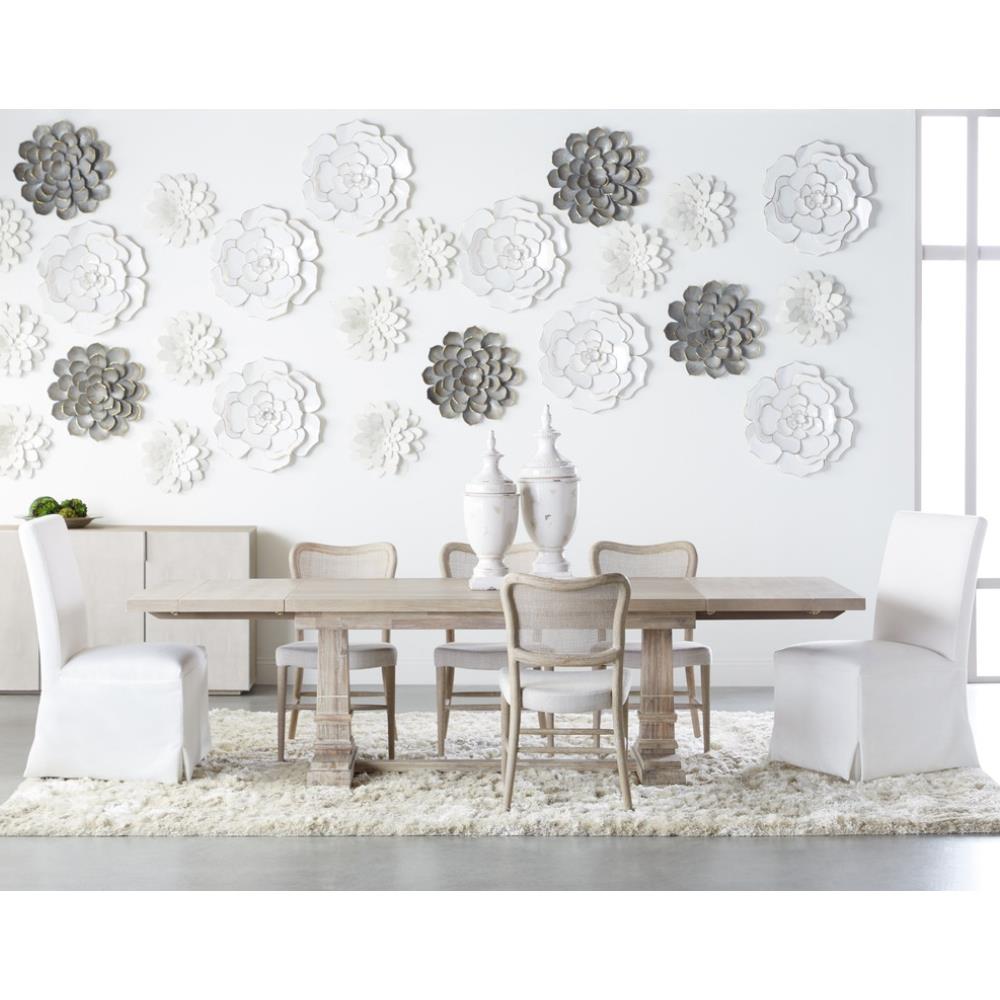 Zachary Coastal Beach Natural Grey Oak Wood Cane Back Dining Chair - Set of 2|