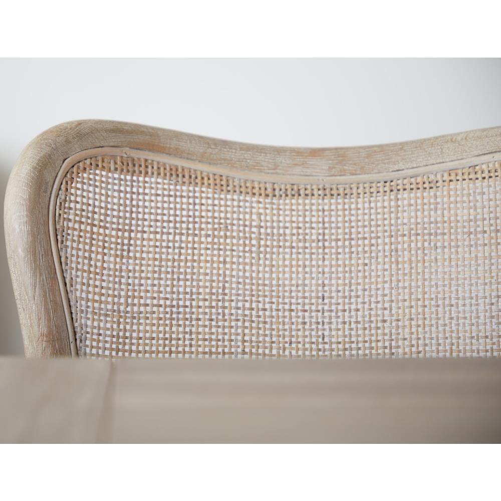 Zachary Coastal Beach Natural Grey Oak Wood Cane Back Dining Chair - Set of 2|