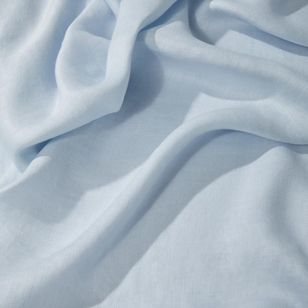 L'Objet Sateen Modern Classic Light Blue Linen Tablecloth - 90" x 70"|