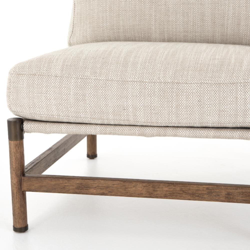 Phei Rustic Lodge Beige Performance Brown Wood Occasional Chair|