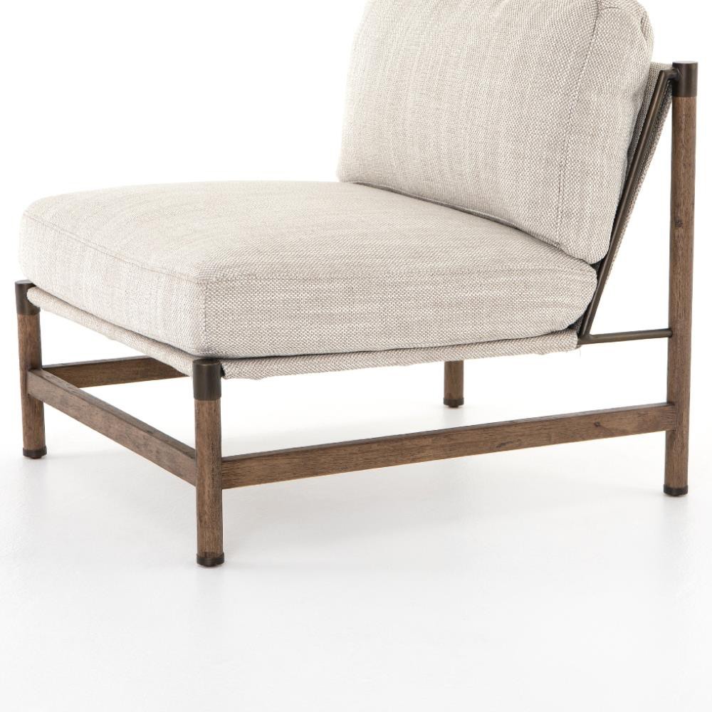 Phei Rustic Lodge Beige Performance Brown Wood Occasional Chair|