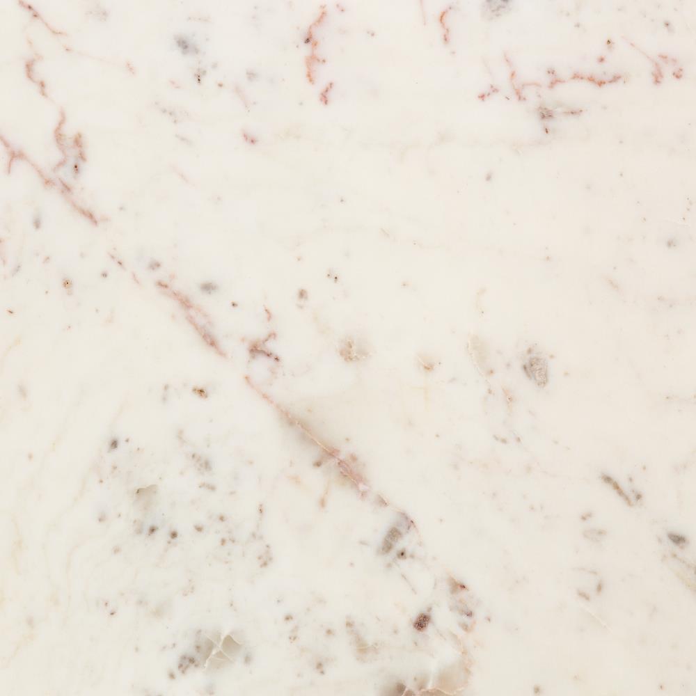 Tony Modern White Marble Tabletop Brown Acacia Wood 6 Drawer Kitchen Island|