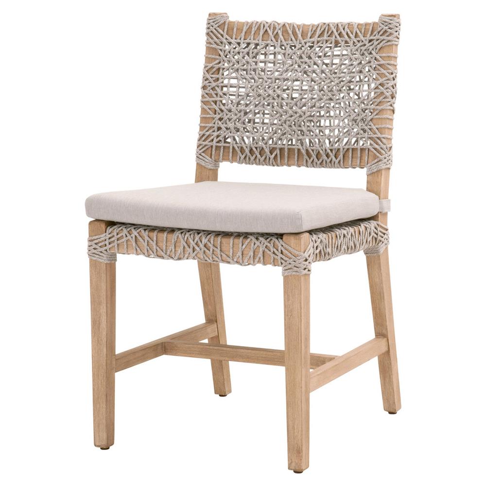 Kristoffer Coastal Beach Woven Rope Natural Grey Mahogany Dining