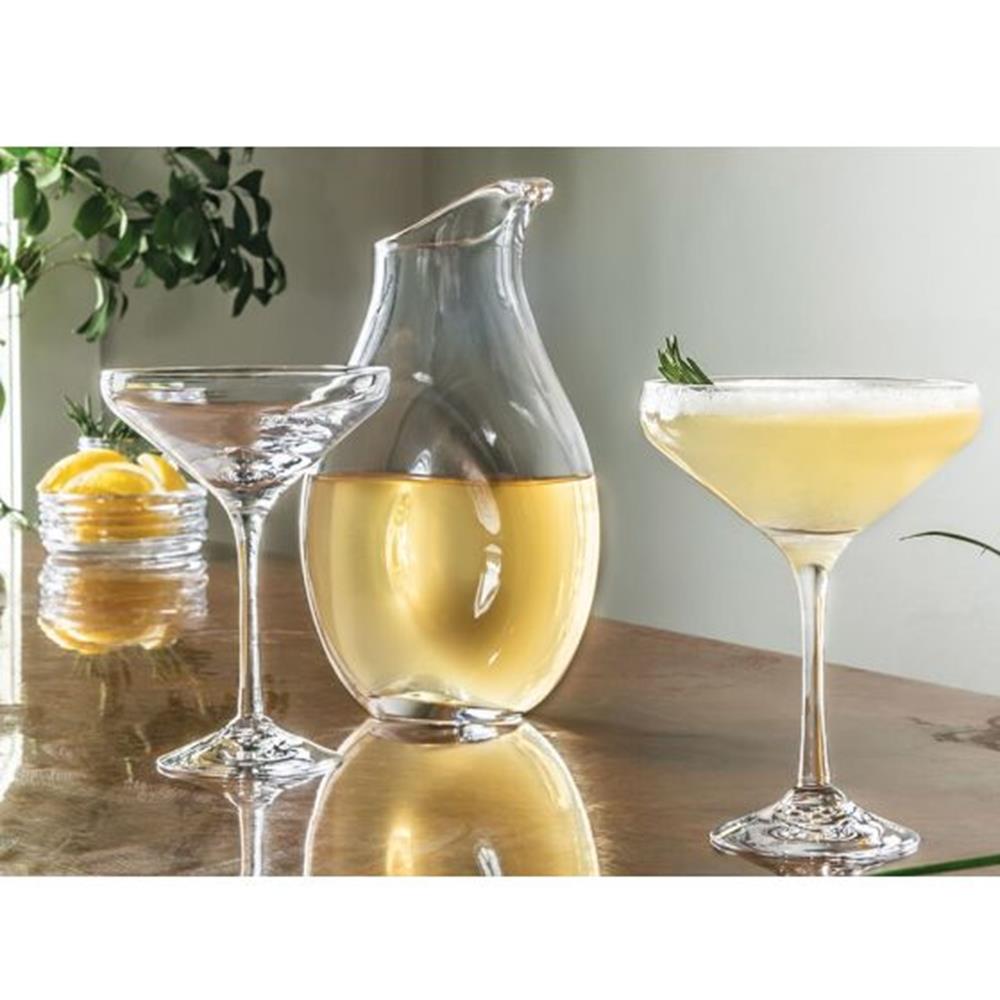 Simon Pearce Vintner Coupe Modern Clear Wine Glass|