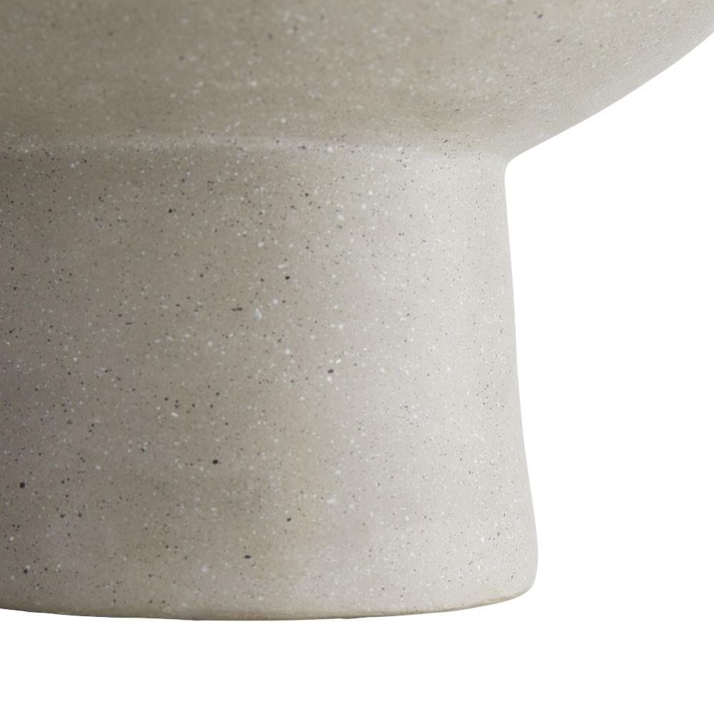 Clyde Coastal Beach Abaca-Wrapped Gray Terracotta Centerpiece|