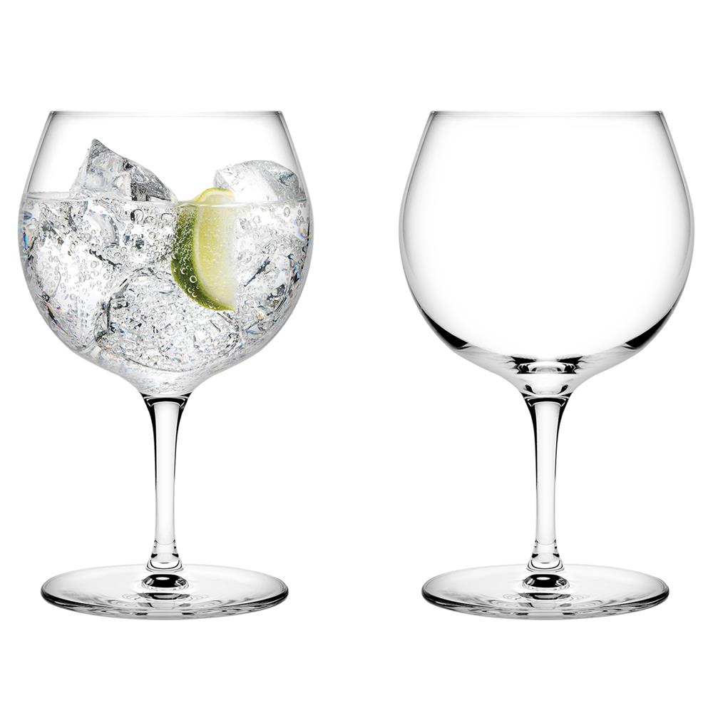 Vintage Modern Classic Clear Crystal Gin Tonic Glass - Set of 2|
