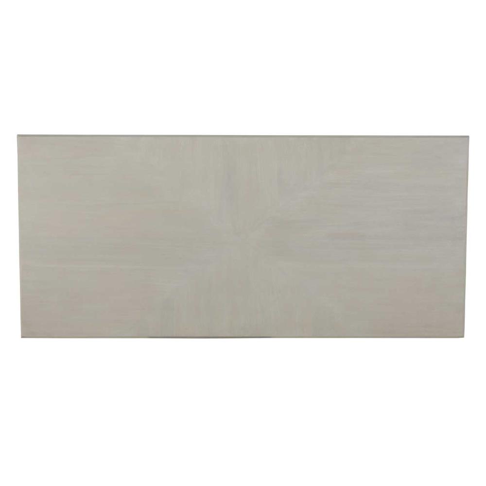 Ferris Modern White Mahogany Wood Gold Band Base Dining Table - 92"W|