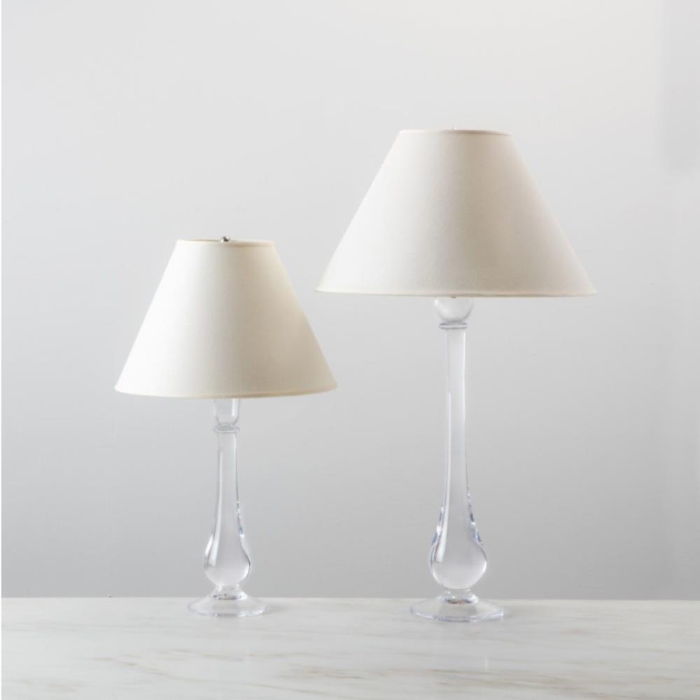 Simon Pearce Pomfret Coastal Beach Empire Shade Clear Glass Table