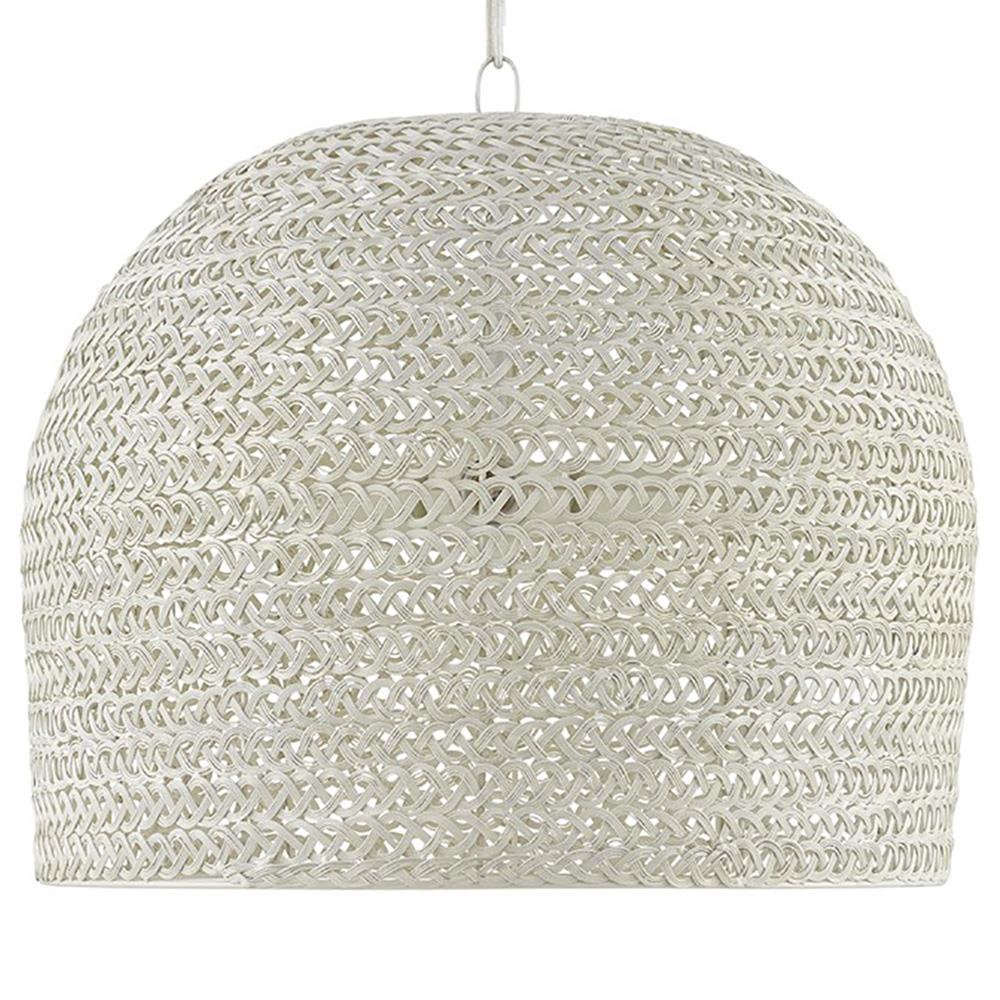 Athel Coastal Beach White Woven Iron Chandelier - Medium|