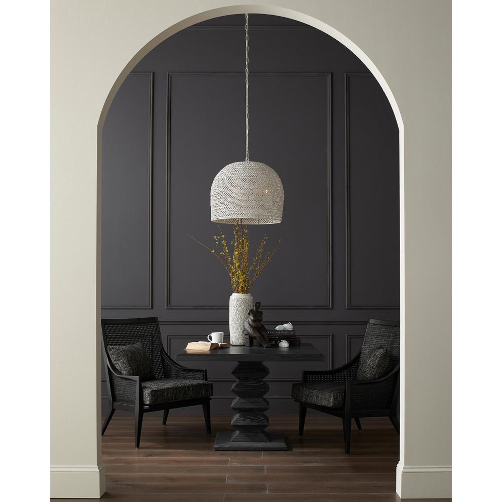 Athel Coastal Beach White Woven Iron Chandelier - Medium|