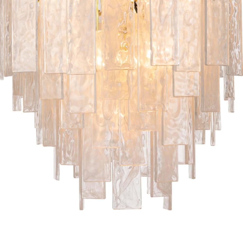 Regina Andrew Glacier Regency Clear Glass Gold Metal Chandelier