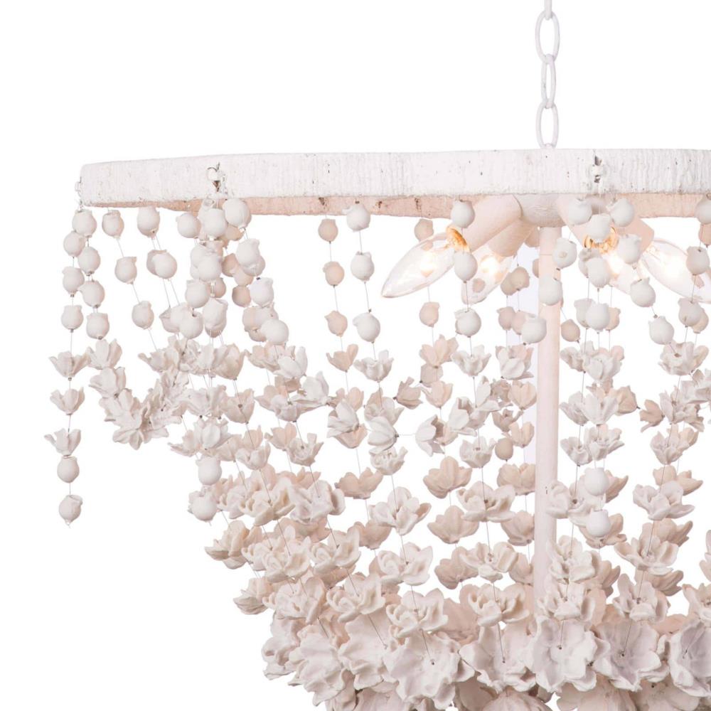 Vanessa White Resin Chandelier|