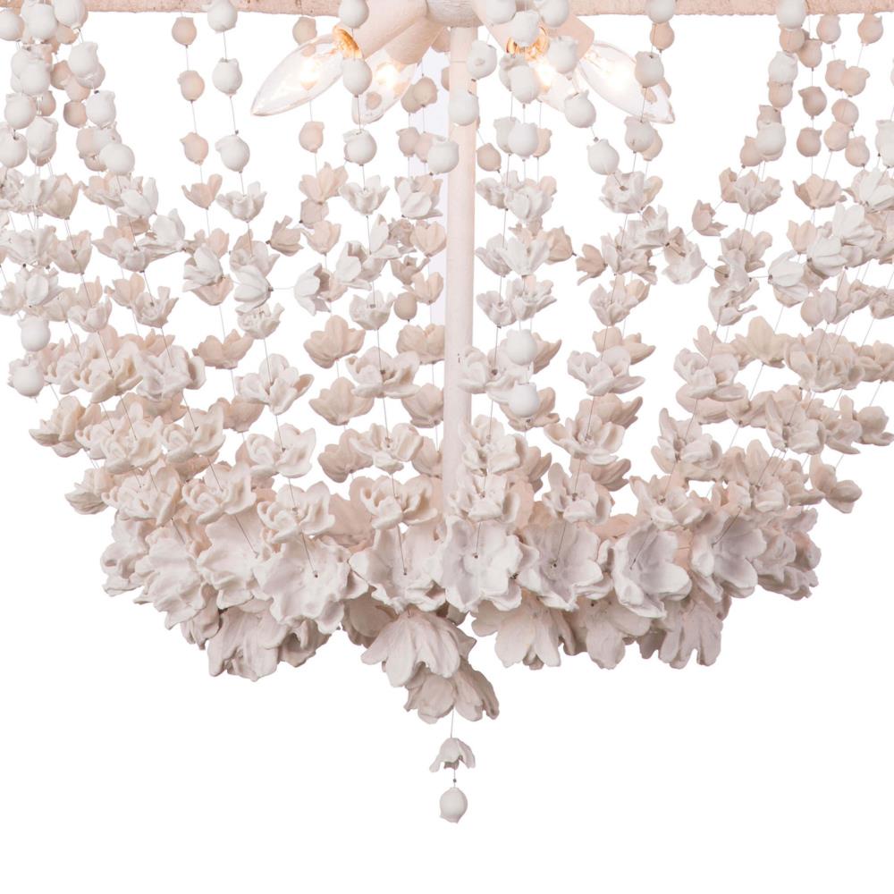 Vanessa White Resin Chandelier|