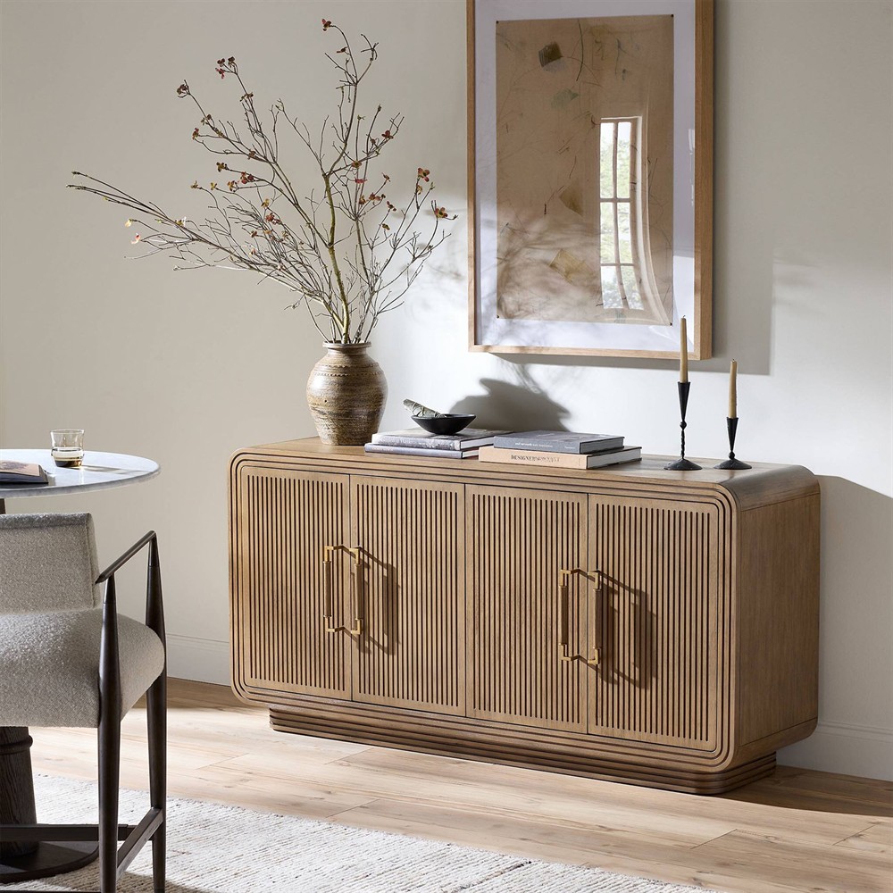 Ryan Global Bazaar Brown Mahogany Wood Sideboard Standard (50