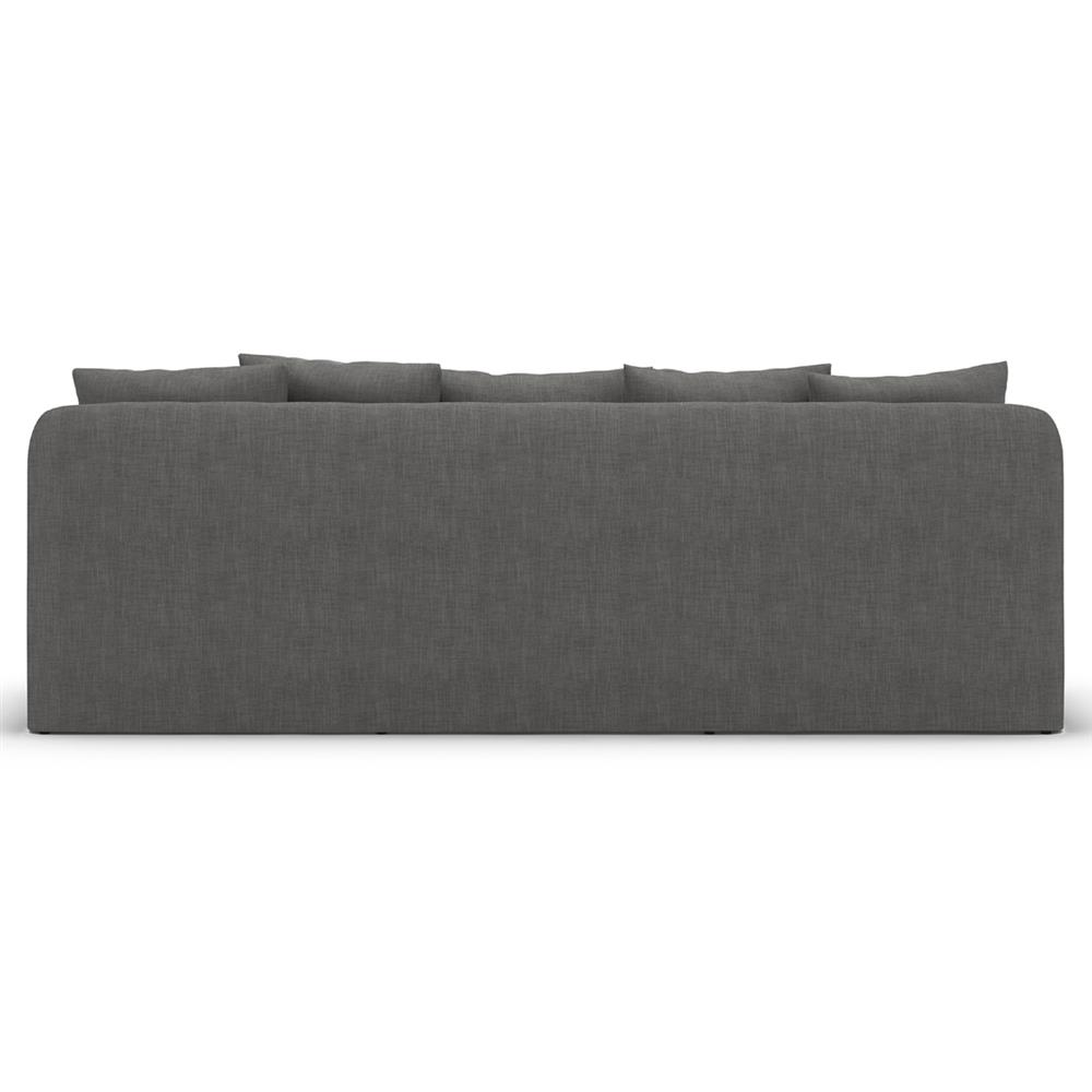 Cassandra Modern Classic Dark Grey Slipcovered Outdoor Sofa - 92"W|