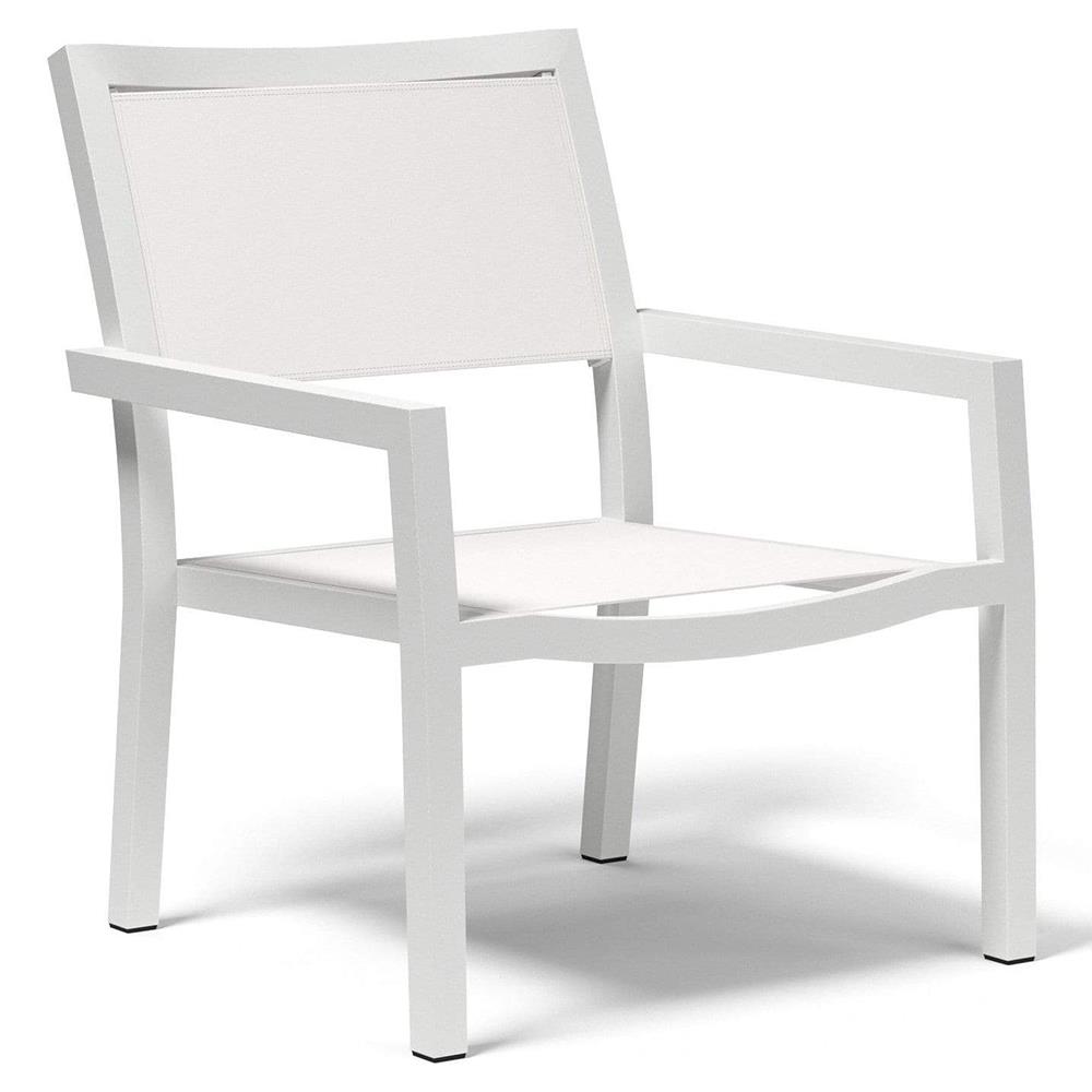 Jace Industrial Grey Performance Sling Outdoor Lounge Arm Chair|