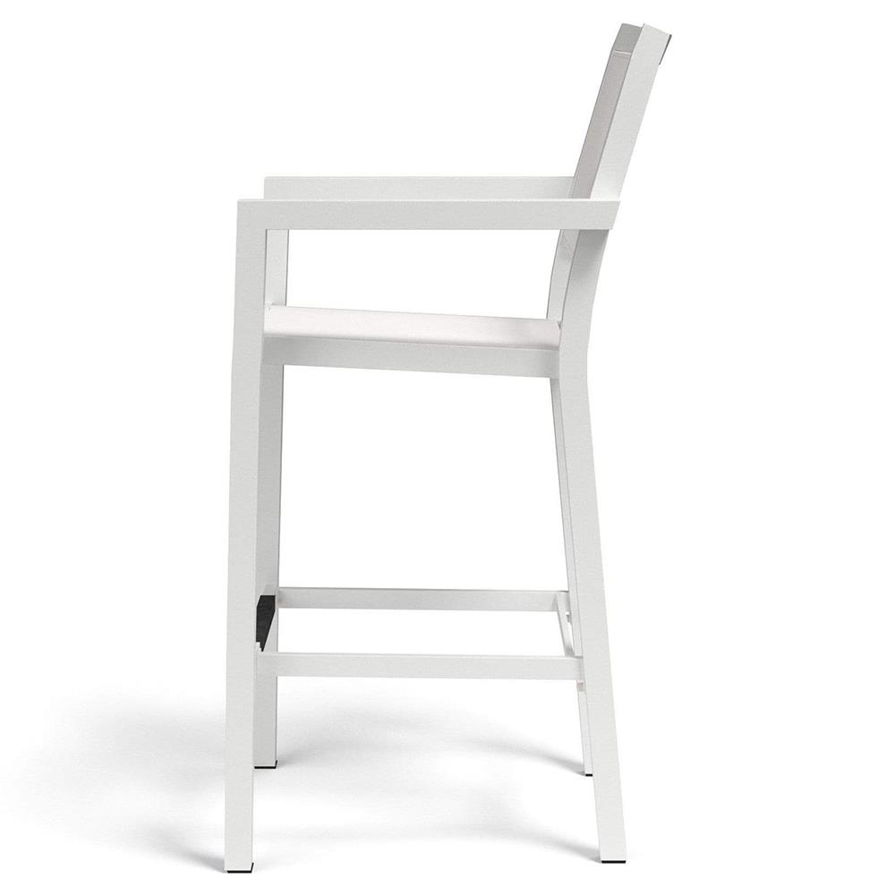 Jace Industrial Grey Performance Sling Outdoor Bar Stool|