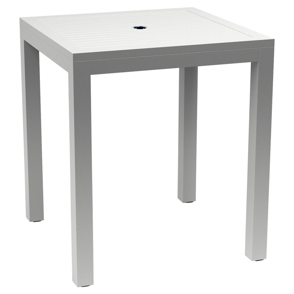 Jace Industrial Frost Aluminum Outdoor Dining Bar Table - 36"W|