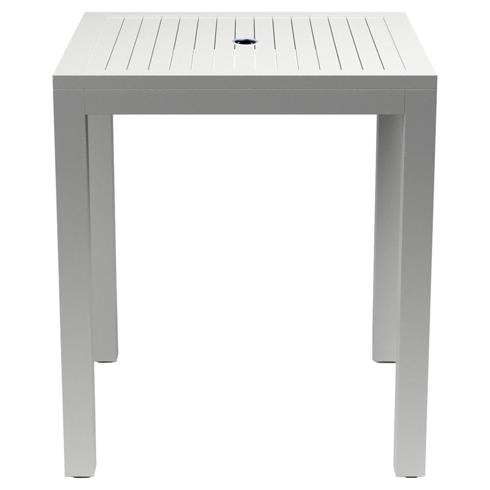 Jace Industrial Frost Aluminum Outdoor Dining Bar Table - 36"W|