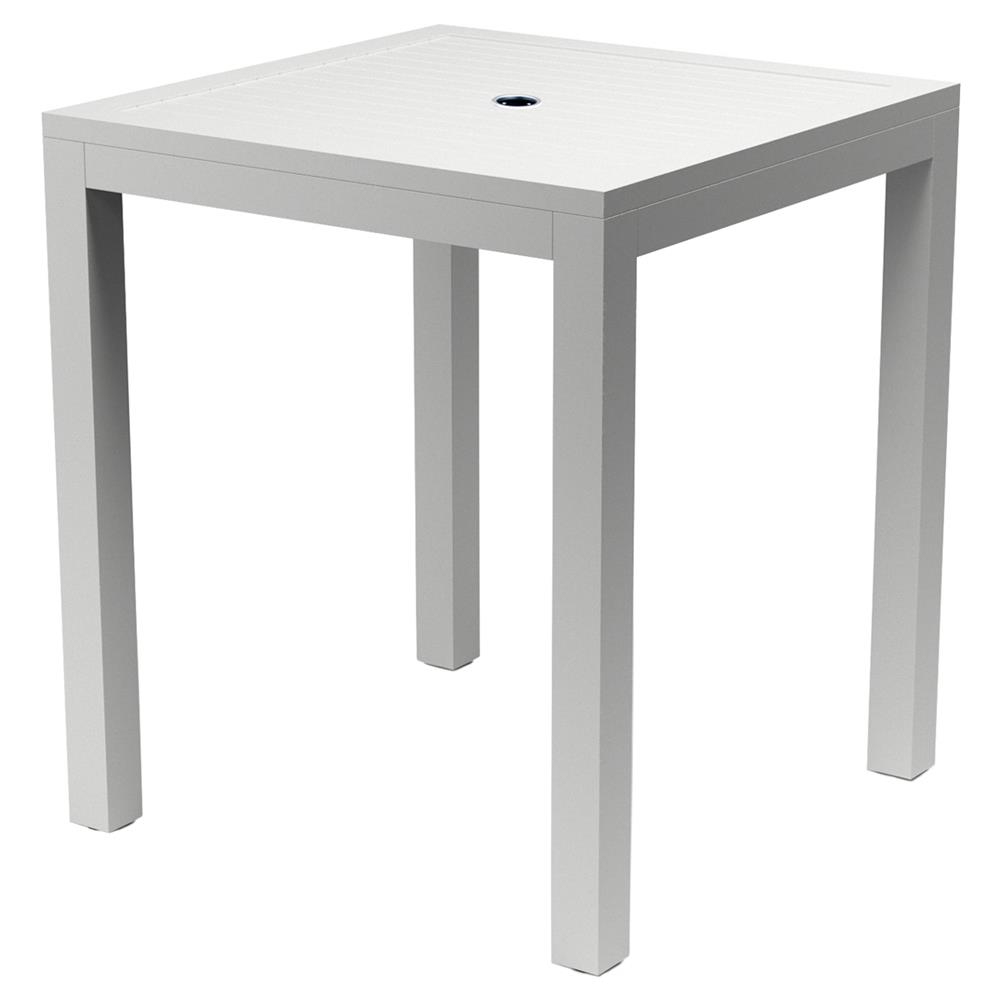 Jace Industrial Frost Aluminum Outdoor Dining Bar Table - 36"W|