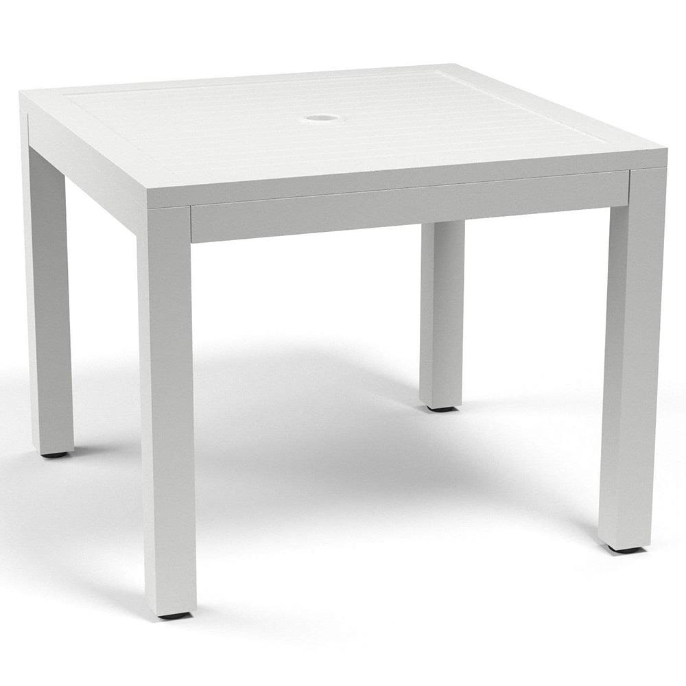 Jace Industrial Frost Aluminum Square Outdoor Dining Table - 36"W|