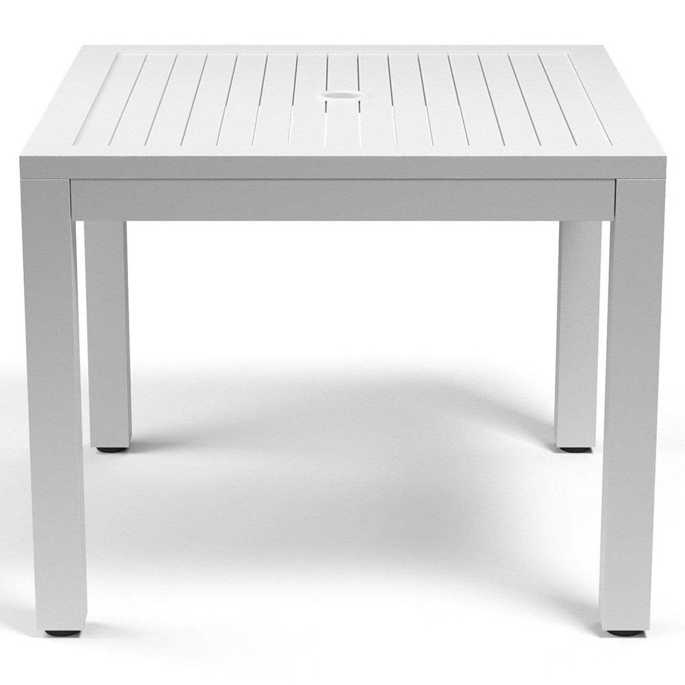 Jace Industrial Frost Aluminum Square Outdoor Dining Table - 36"W|