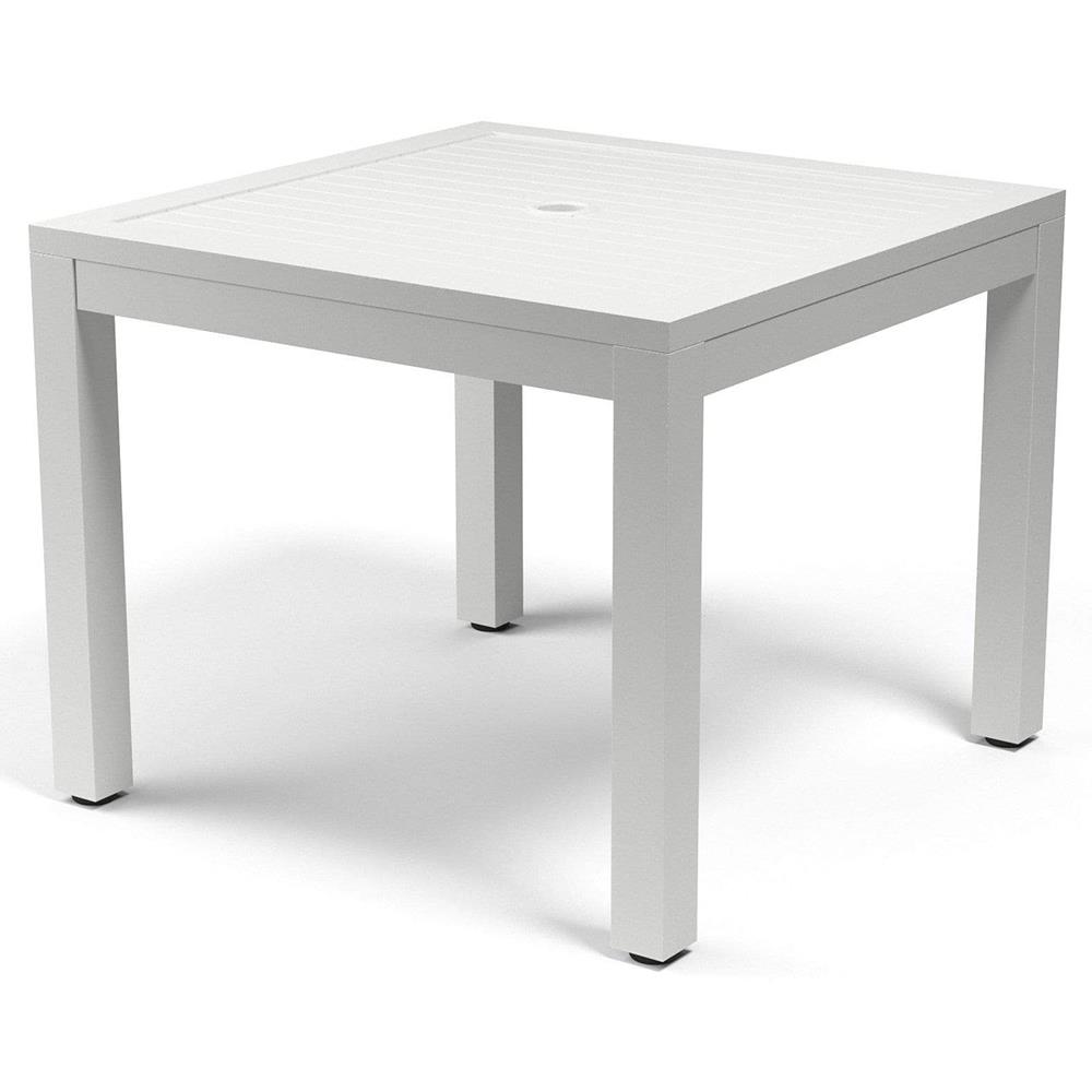 Jace Industrial Frost Aluminum Square Outdoor Dining Table - 36"W|