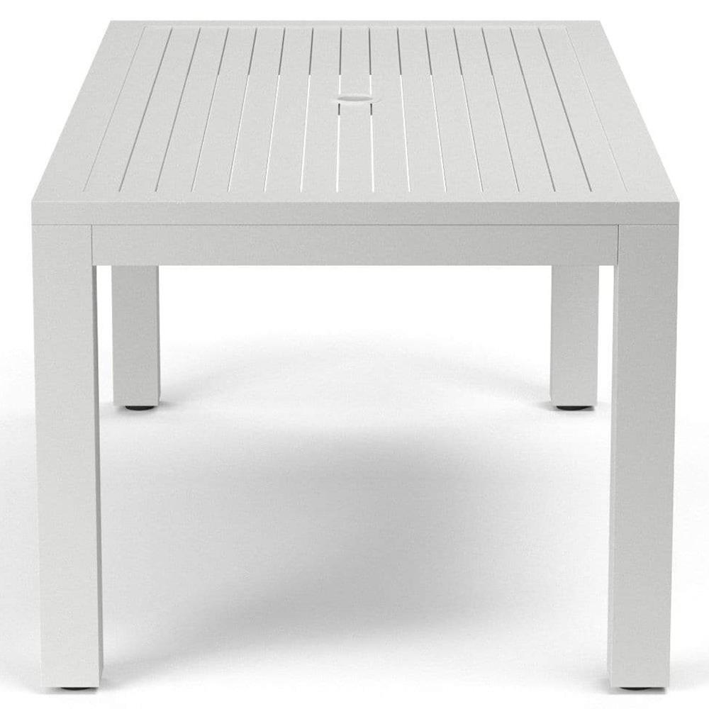 Jace Industrial Frost Aluminum Rectangular Outdoor Dining Table - 64"W|