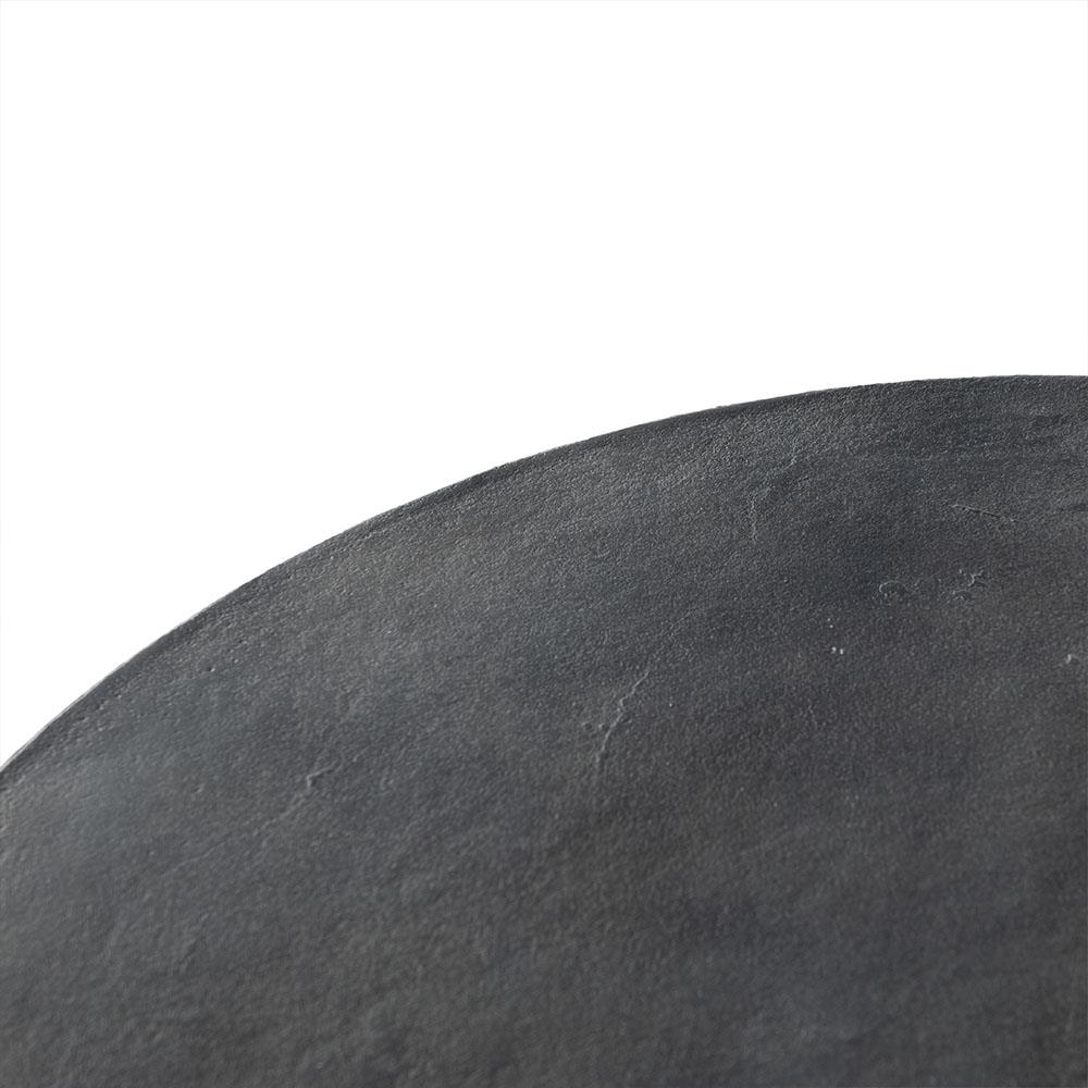 Bailey Industrial Loft Grey Aluminum Round Drum Outdoor End Table|