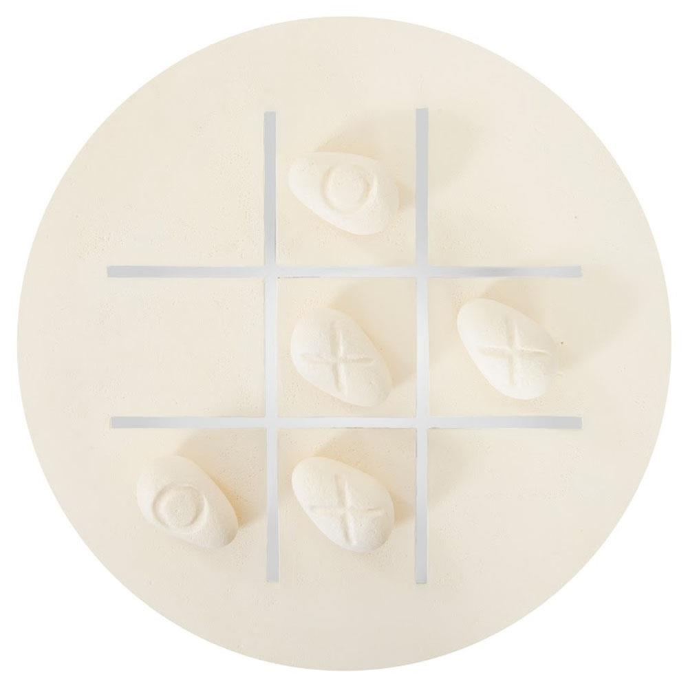 Harlow Coastal Off White Resin Tic-Tac-Toe Game|