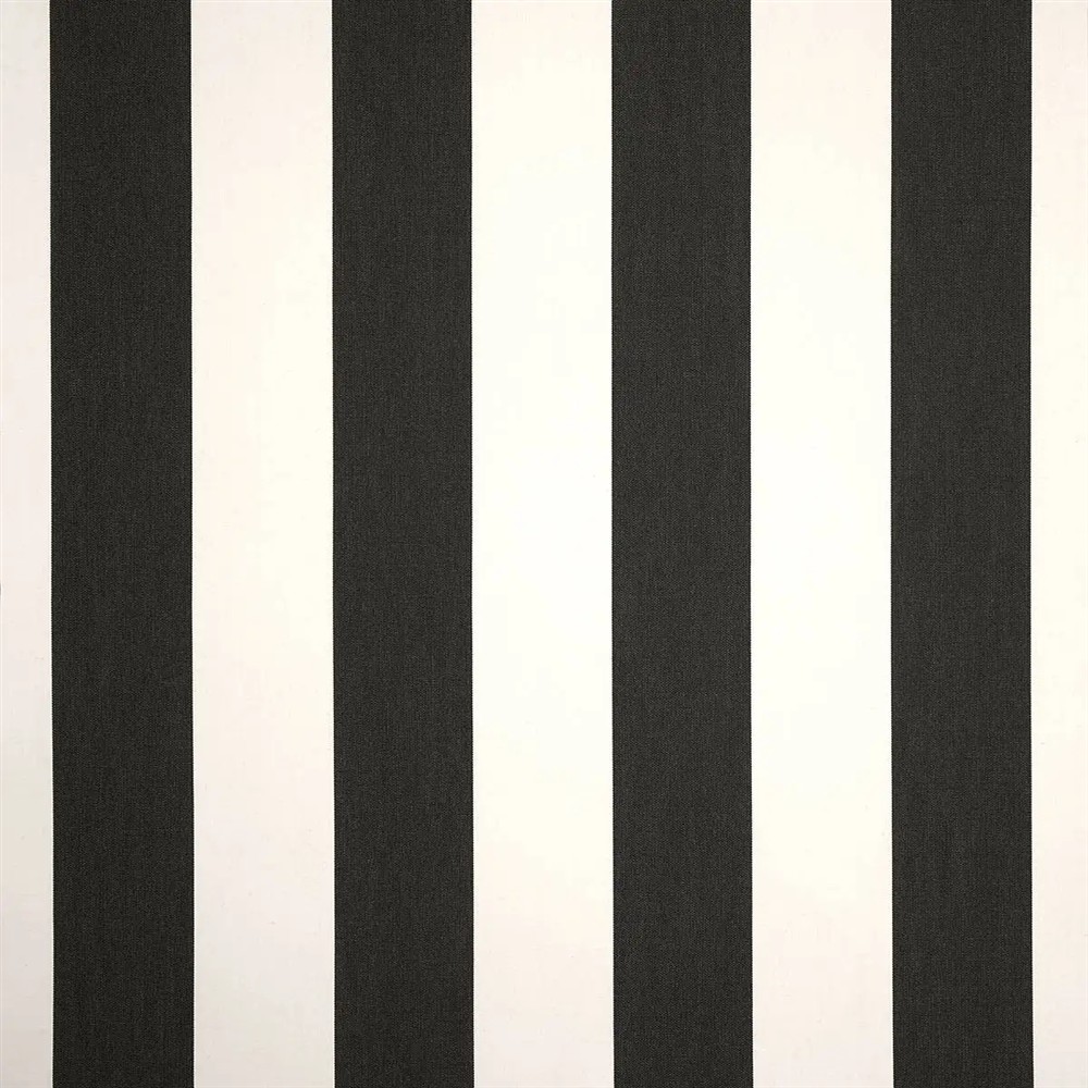 Aurore White Black Stripe Cabana Cushion Metal Outdoor Sofa|