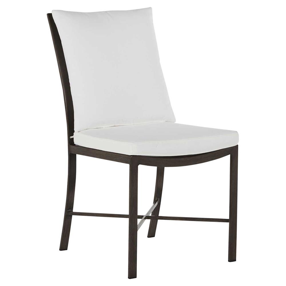 Monaco French Slate Grey Aluminum Outdoor Dining Side Chair|
