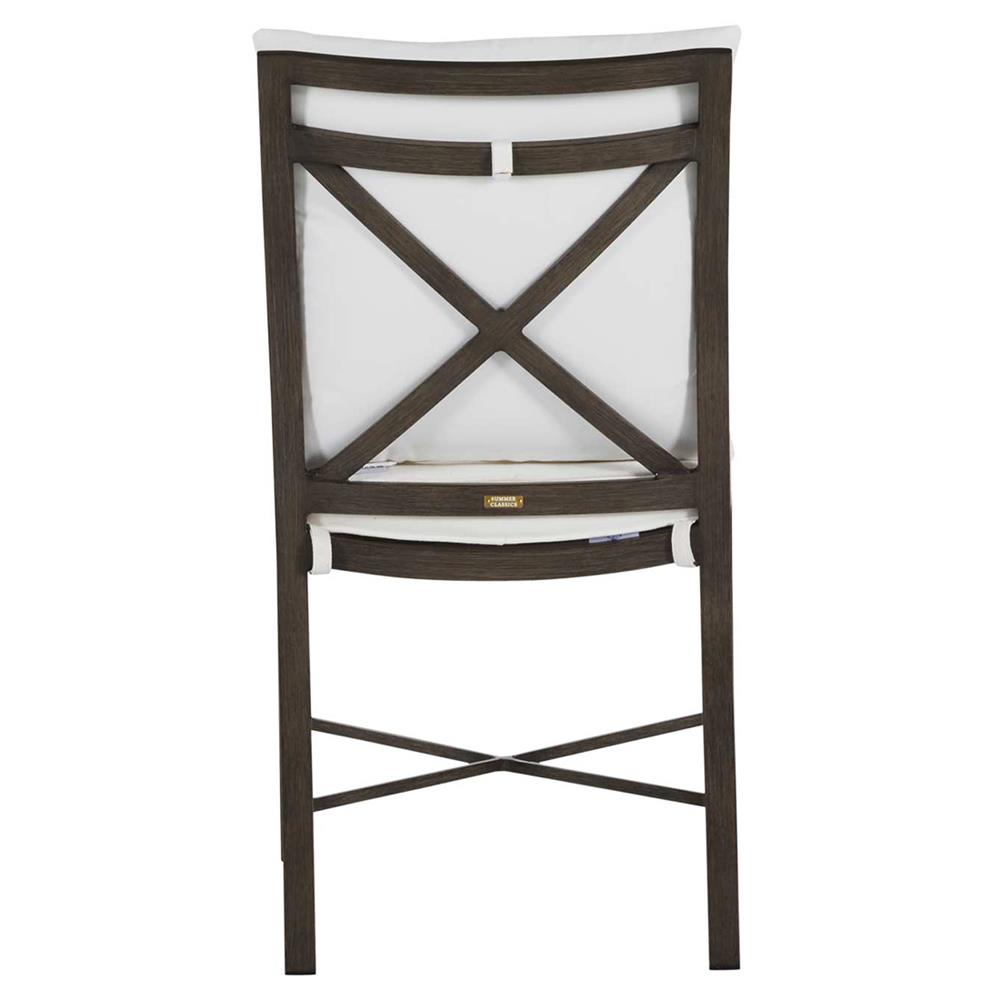 Monaco French Slate Grey Aluminum Outdoor Dining Side Chair|