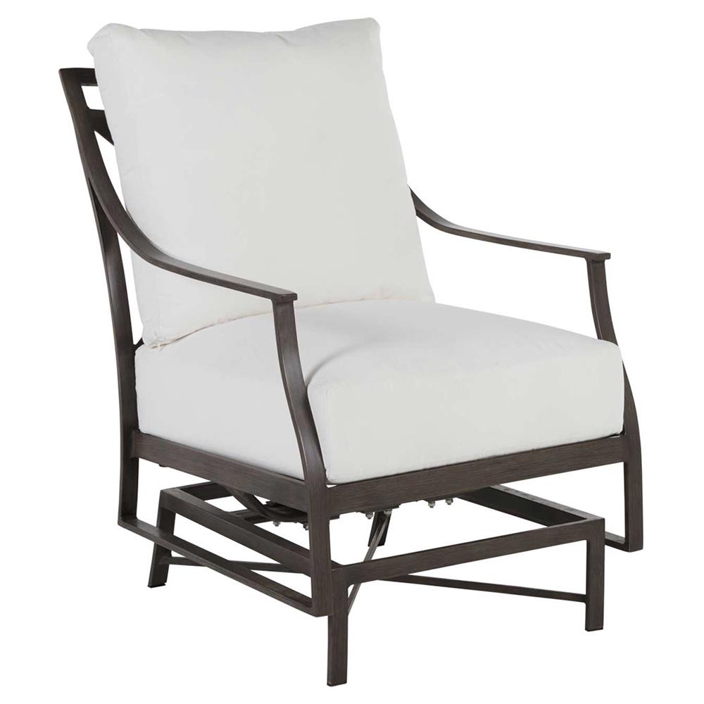 Monaco French Slate Grey Aluminum Spring Outdoor Lounge Chair|