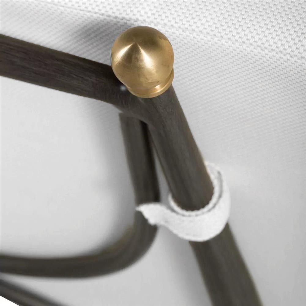 Roma Slate Grey Aluminum White Cushion Outdoor Chaise Lounge|